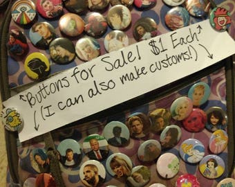 Custom Made to Order Pinback Buttons