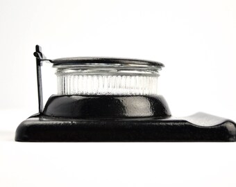 1930s Vintage Inkwell Art Deco Inkwell Vintage Ink Pot Vintage Desk Set Vintage Office