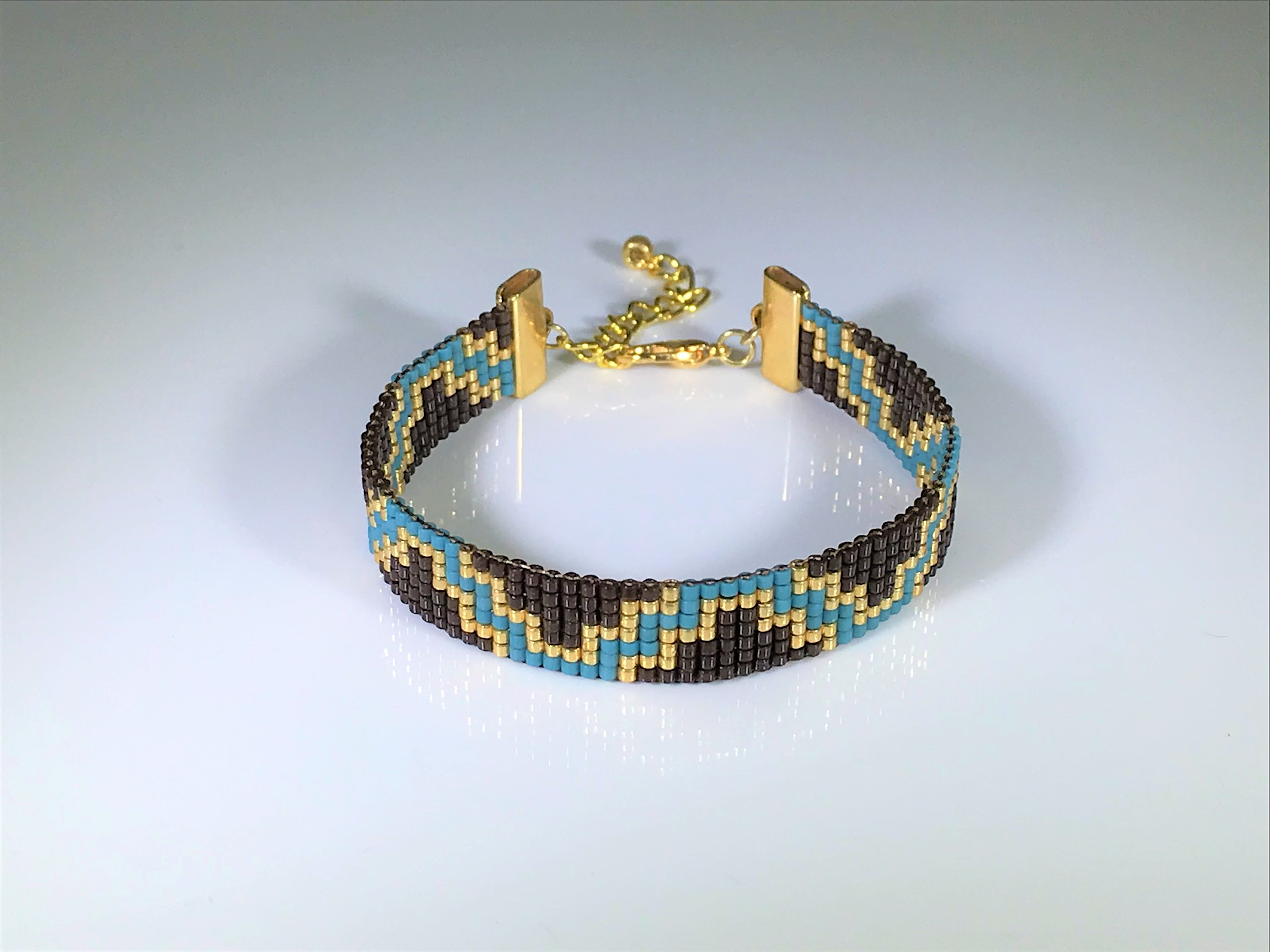 Handmade Miyuki Loom Woven Beaded Bracelet