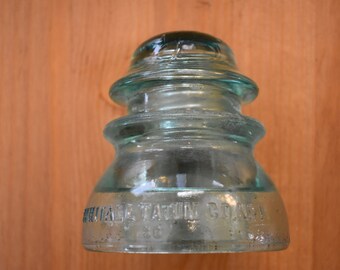 Whitall Tatum No 1 - 36 Blue Green Glass Insulator