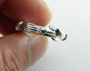 Gimmel ring - Silver marked 800 - made in Italy - Gimmal