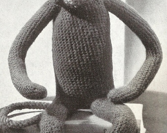 Toy Monkey Vintage Crochet Pattern 157