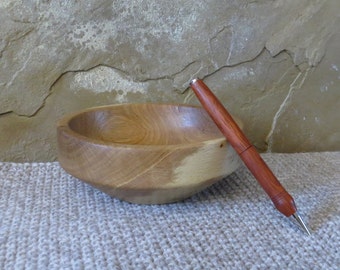 Ball Point Pen - Hand Turned Wood - Padauk - Black Ink Cartridge