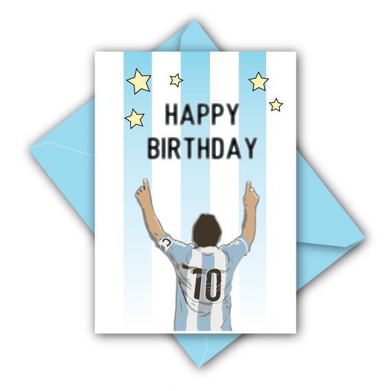 Messi Birthday Greetings Card Argentina 2018 Inc An