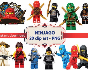 INSTANT DL- Ninjago clipart png - printable Digital Cliparts Graphic sticker Instant Download
