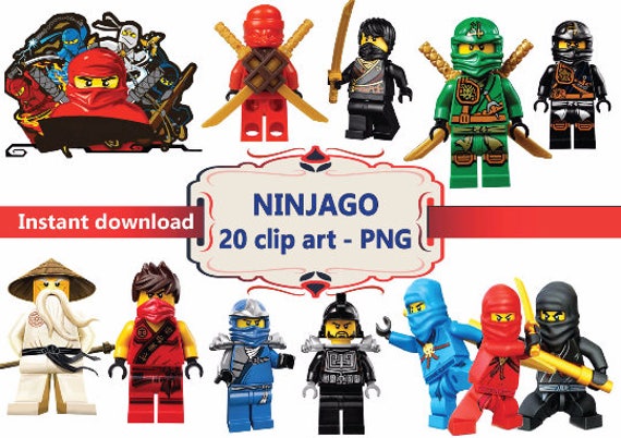 Download INSTANT DL Ninjago clipart png printable Digital Cliparts