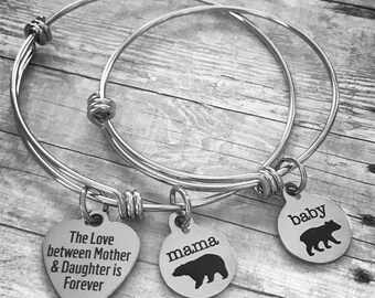 Mother/Daughter Charm Bracelet Set