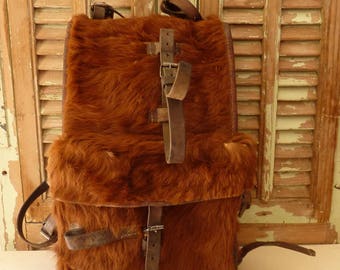 cowhide and leather package Swiss Army rucksack full leather Swiss army 1940 Bandolier bag