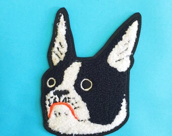 Chenille Boston Terrier Patch