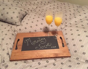 Chalkboard serving tray