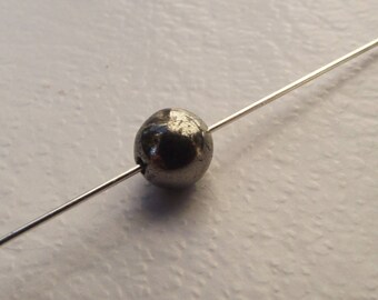 Pyrite 6mm beads, set of 5.