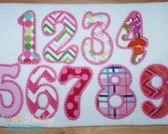 Candlewick Numbers Set Machine Embroidery Applique Design