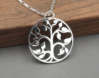 Tree Necklace - 925 Sterling Silver Tree of Life Necklace, zen jewelry, gift for mom