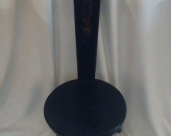 wood stool with high back