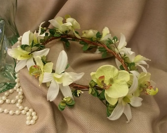 Tropical Orchid Bridal Crown