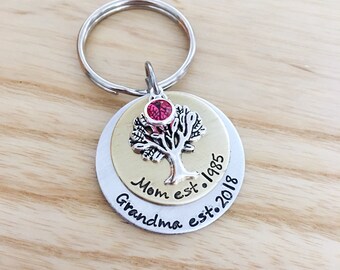 Mother's Day gift for grandma mom - new grandmother grandma gift - first time grandma - hand stamped jewelry - personalized grandma gift