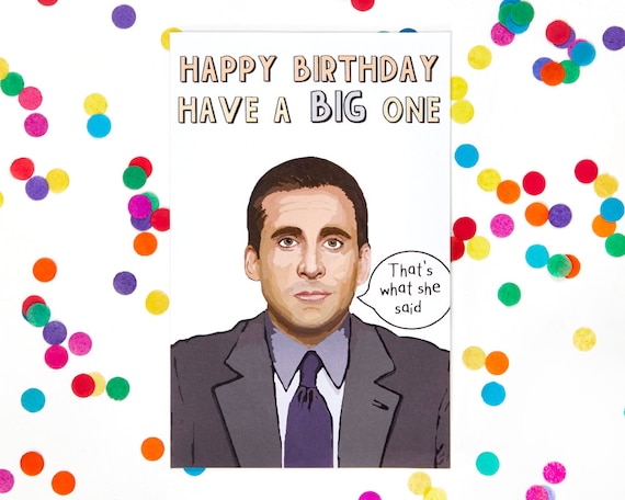 Michael Scott The Office TV Show Birthday Card Dwight