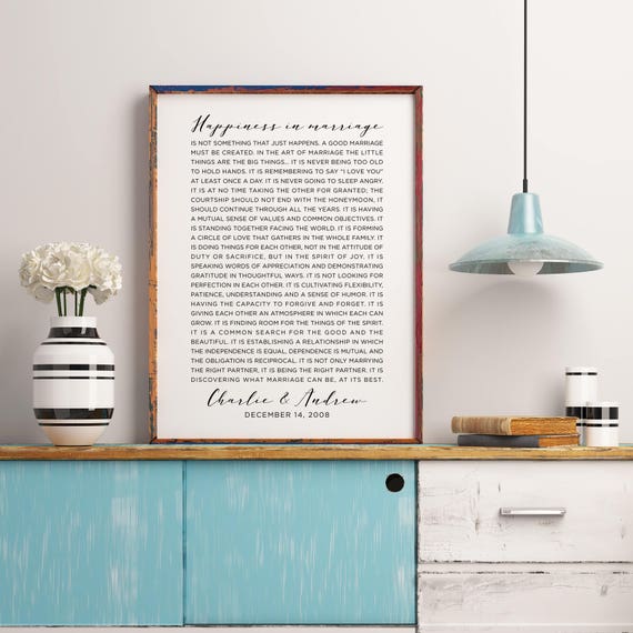 Personalized Marriage Blessing Printable The ART Of MARRIAGE