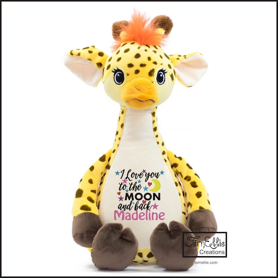 TUMBLEBERRY the GIRAFFE Personalized Cubbies, Stuffed Animal Gift, Birth Stats, Monogrammed Gift, Personalized Teddybear* Plush Toys*