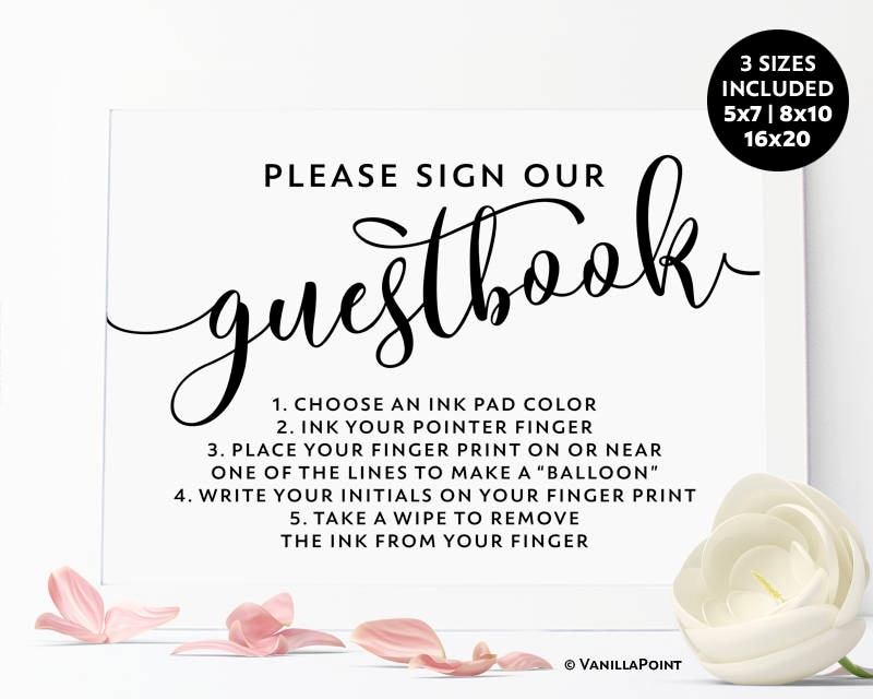 Fingerprint Balloon Guest Book Sign Balloon Guestbook