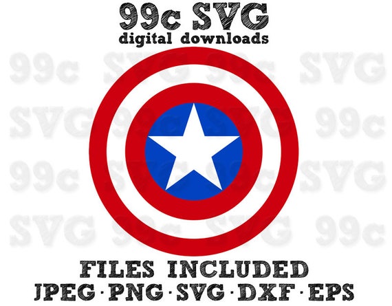 Download Captain America Shield SVG DXF Png Vector Cut File Cricut