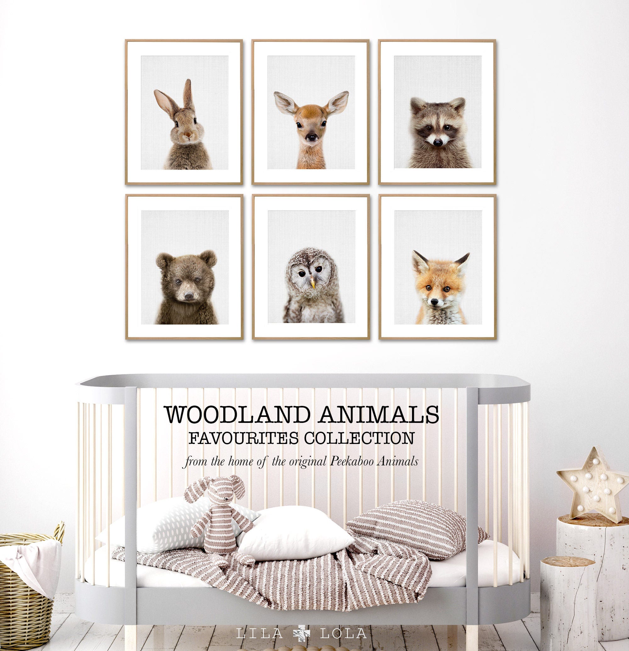 Animal Nursery Prints Woodland Baby Wall Art Woodland
