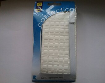 3.5 m Ribbon curtain white ruflette SORBO 70mm