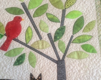 Cat, Bird, Dog, Tree