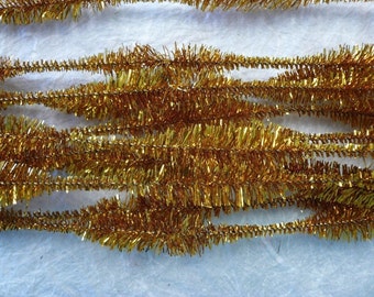 Vintage Gold Bump Metallic Tinsel Stems (12)