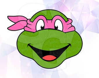 Pink Teenage Mutant Ninja Turtles SVG DXF Png Vector Cut Files Cricut Designs Silhouette Cameo Birthday Party Decorations Vinyl Tshirt Decal