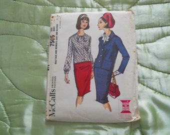 Vintage1964 (Mad Men) McCall's (Pan Am) Sewing Pattern 7505