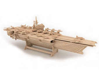 Aircraft Carrier 3D wooden puzzle/model