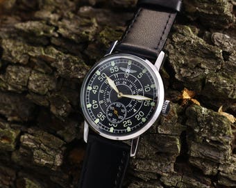 Military watch, Pobeda watch, Aviator watch, ussr watch, vintage watch, soviet watch, men watch, russian watch, retro watch, gift for him