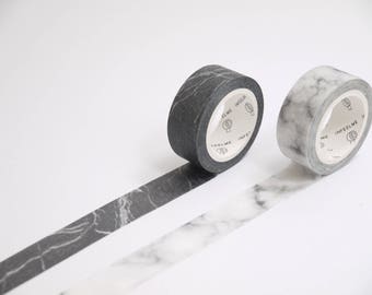 Marble style washi tape, Black marble washi tape, White marble washi tape, Stone washi tape, Laptop decorate, concrete wall washi tape