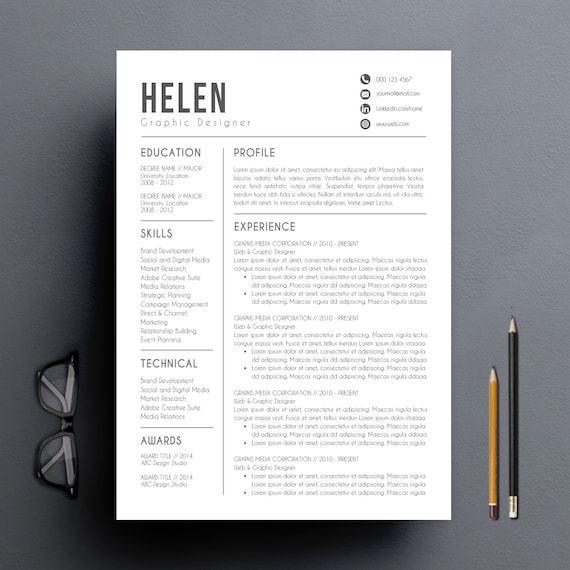 Modern Resume Template Cover Letter Reference Letter for