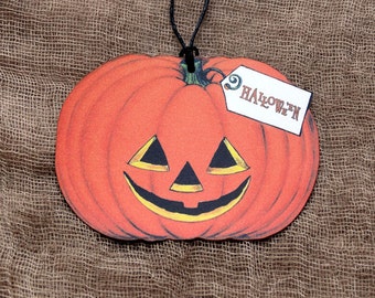 Halloween Jack O Lantern Pumpkin Gift or Scrapbook Tags #156