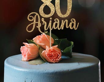 80th birthday cake topper any age cake topper happy 80th topper birthday party decor 80th birthday party 80th cake topper custom cake topper