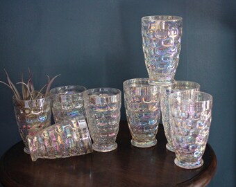Federal Glass Iridescent Tumblers - pick of small or large