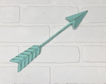 Arrow Wall Decor/Aqua/Arrow/Metal Arrow/Bohemian Decor/Arrow/Arrows/Tribal/ Indian/ Southwest/Arrow Art/Trendy/Boho