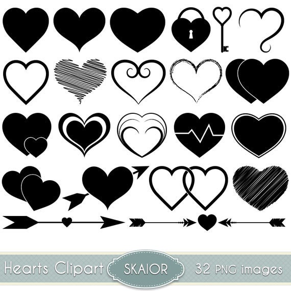 Download Hearts Clipart Vector Hearts Clip Art Heart Silhouette Clipart