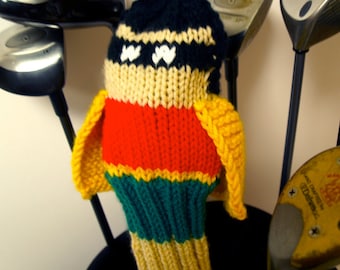 Robin, Batman and Robin, Golf Club Cover, Golf Headcover, Golf Head Cover, Custom, Knit, Gifts for Golfers, Superhero