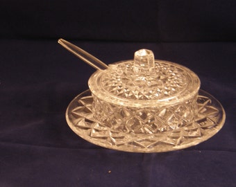 Vintage Jam or Jelly dish with spoon!