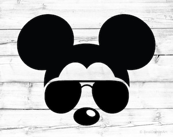 Mickey Mouse Svg Disney Svg Sunglasses Svg Aviators Svg Glasses Svg Mickey Mouse Silhouette Mickey Mouse Head Svg for Cricut Svg Silhouette