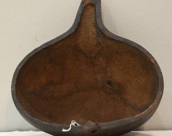 African Half Gourd Container Tribe Kenya Handmade Drinking Storage Gourd
