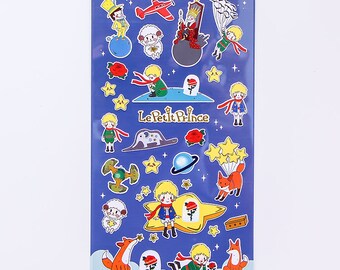 NEW Korean Little Prince Sticker 1 sheet- perfect for traveler's, weekly planner, erin condren, kikki k