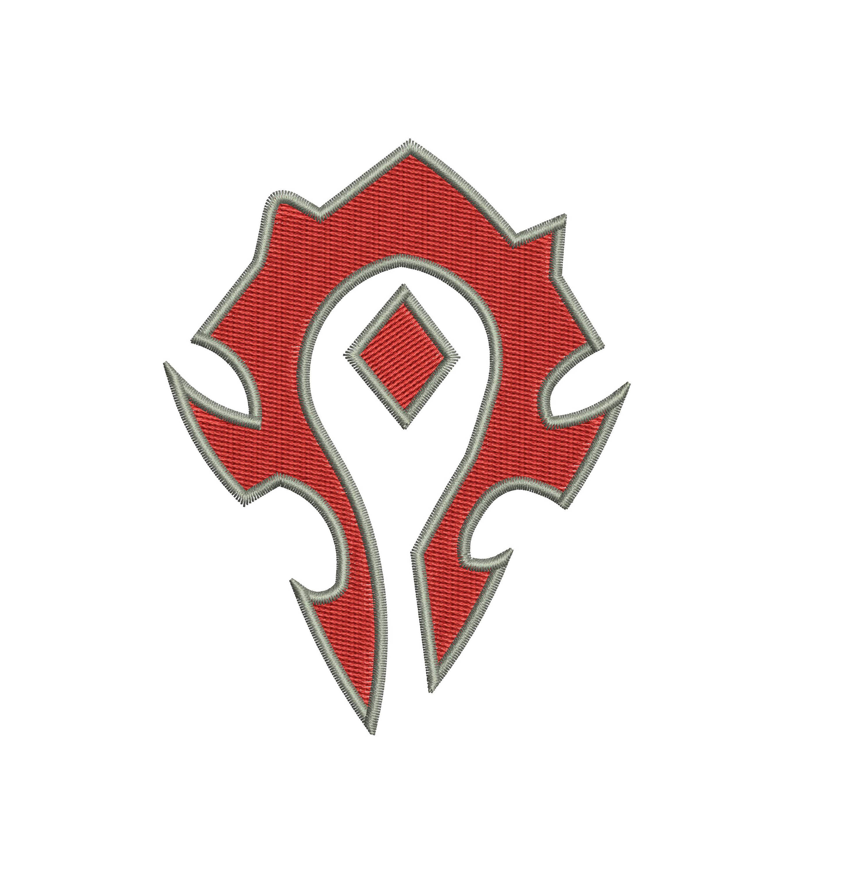 Horde symbol of World of Warcraft: Machine embroidery design