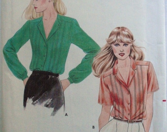 Women's Sewing Pattern - Button Front Blouse with Front Tucks - Butterick 3328 - Size 14, Bust 36