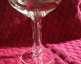 6 Vintage Mid-Century Hollow Stem Champagne Goblets