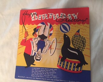 Vintage Birthday Card Puzzle