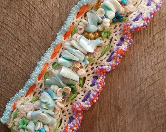 Beaded Lace Cuff Bracelet